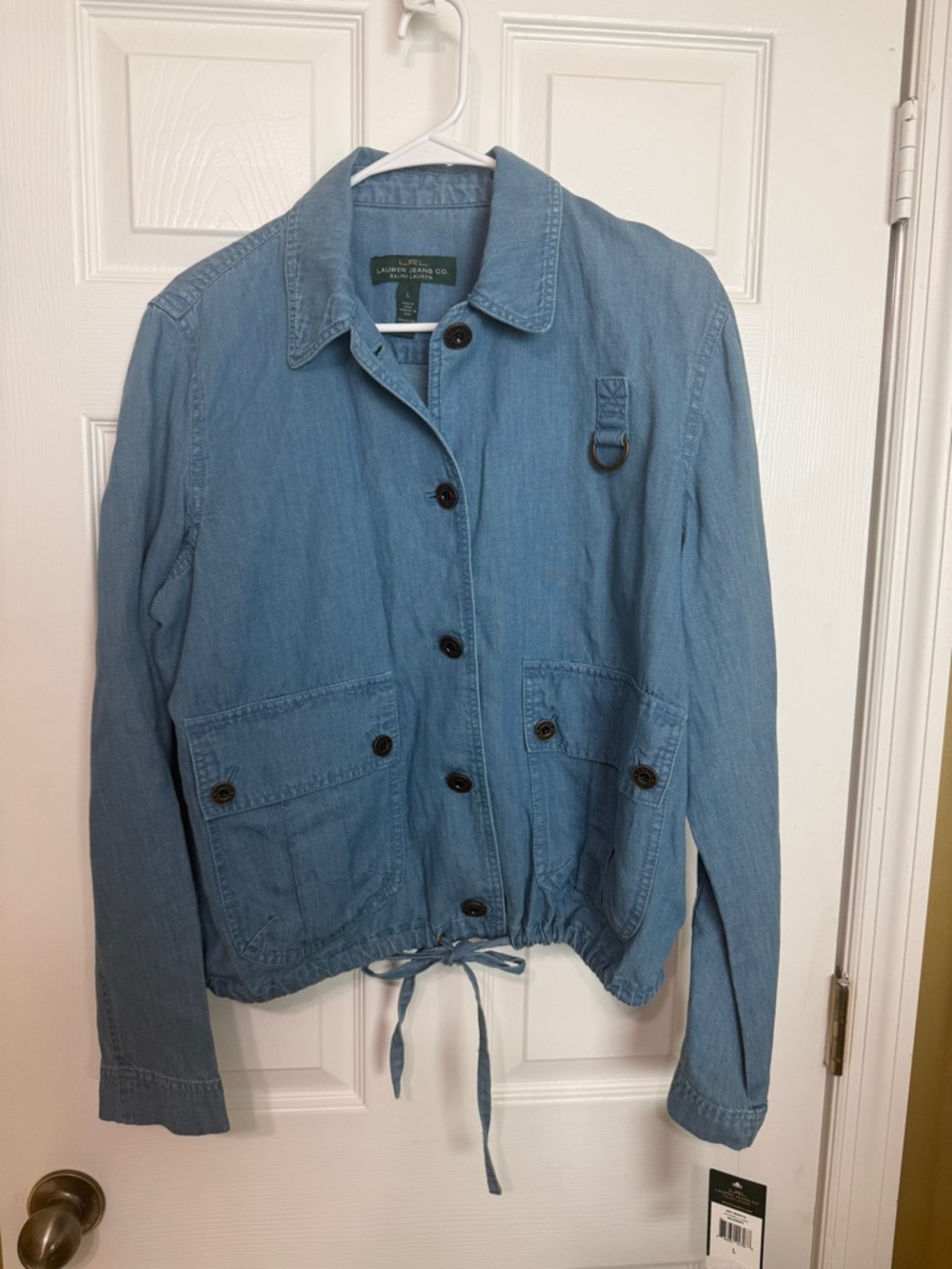 NWT Ralph Lauren Light Blue Denim Utility Jacket